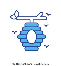 Honey Beehive icon vector stock illustration