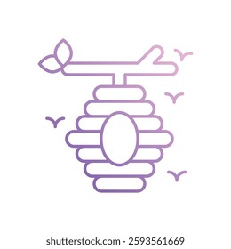 Honey Beehive icon vector stock illustration