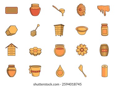 Honey Beekeeping Collection Element Set