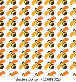 Honey and bees, beekeeper wearing protective suit seamless pattern isolated on white vector. Hive apiary, hobby of male, apiculture working, pot with product, farming and agriculture industry