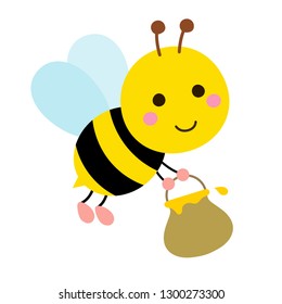 Honey bees carrying honey