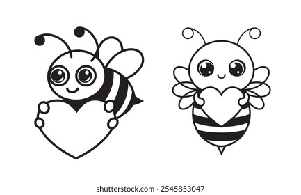 Honey Bees Icon on  Black Button with White Rollover