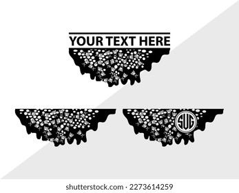 Honey Bees Monogram Vector Illustration Silhouette