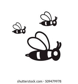 Honey bees vector. 