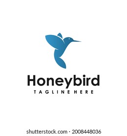 Honey Bird Simple Clean Character Logo Design
