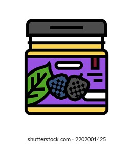 honey blackberry color icon vector. honey blackberry sign. isolated symbol illustration