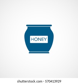 Honey Blue Flat Icon On White Background