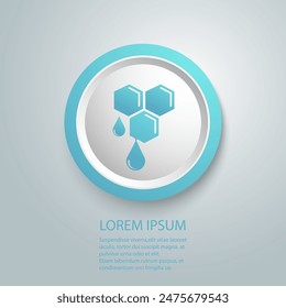 Honey blue icon. Vector concept illustration for design flat