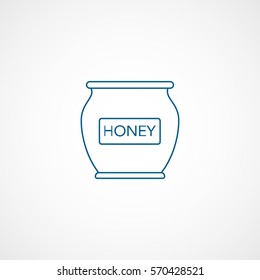 Honey Blue Line Icon On White Background