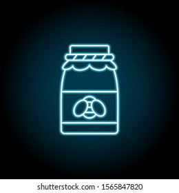 Honey blue neon icon. Simple thin line, outline vector of autumn icons for ui and ux, website or mobile application