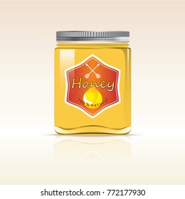 Design de garrafa de mel - ilustração vetorial