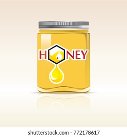 Honig-Flasche-Design - Vektorgrafik