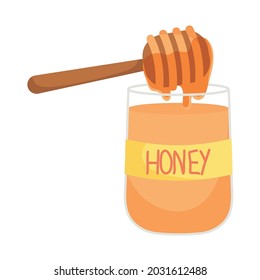 honey bottle and dipper design