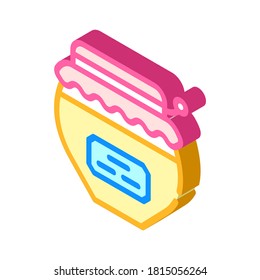 vector de icono isométrico de botella de miel. signo de botella de miel. ilustración de símbolo aislado