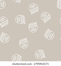 honey bottle line seamless pattern honey bottle thin line illustration