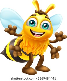 A honey or bumble bee cartoon bumblebee cute cartoon mascot