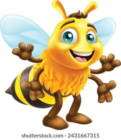 A honey or bumble bee cartoon bumblebee cute cartoon mascot