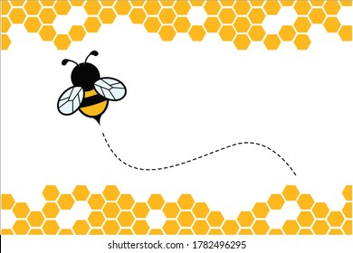 honey bumble bee hive vector background theme poster illustration template