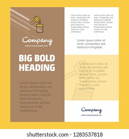 Honey  Business Company Poster Template. with place for text and images. vector background