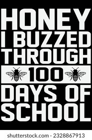 Miel I Buzzed A lo largo de 100 días archivo de corte de pasos para la máquina de corte