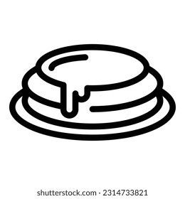 Honey cake icon outline vector. Bee nectar. Liquid food