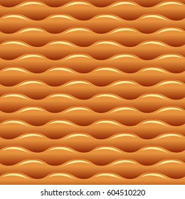 Honey and caramel waves seamless vector texture or pattern