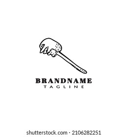 honey cartoon design logo template icon black modern isolated vector
