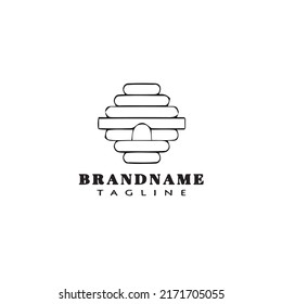 honey cartoon design logo template icon black modern isolated vector
