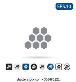 Honey cells icon. Vector eps 10.