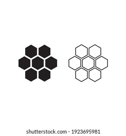 Honey cells symbol. Vector icon