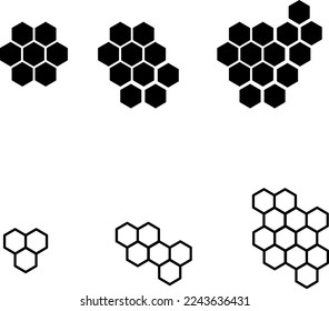 Honey cells symbol. Vector icon illustration on white background..eps
