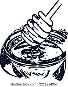 Honey Clipart (Editable file) - Vector Illustration