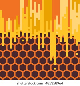 Honey comb abstract isolated background. Vector illustration