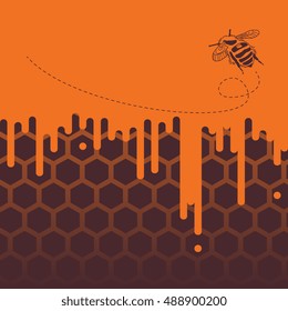 Honey comb abstract isolated background. Vector illustration