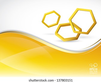 Honey comb background - vector illustration