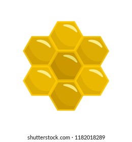 Honey comb of bee icon. Flat illustration of honey comb of bee vector icon for web design