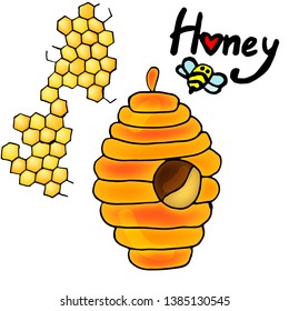 honey comb honey beehive nature 