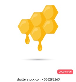 Honey comb color flat icon for web and mobile design