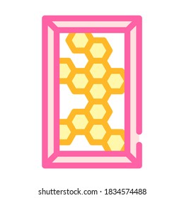 vector de icono del color del peine de miel. signo del peine de miel. ilustración de símbolo aislado