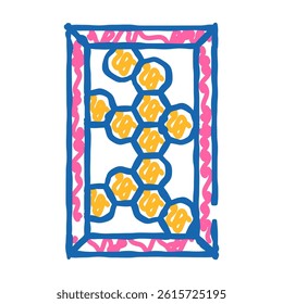 honey comb doodle icon sketch vector. honey comb sign. isolated symbol illustration