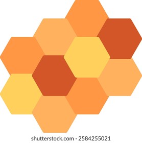 Honey Comb Flat Illustration Vector Design