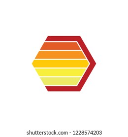 honey comb gradient symbol logo vector