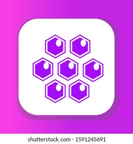 Honey comb icon, flat style. Isolated on white background. Vector illustration, clip-art