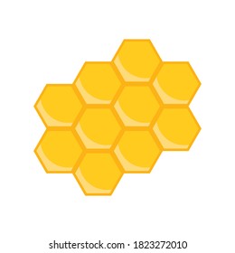 Honey comb icon isolated on white background. Vector illustration. Eps 10
