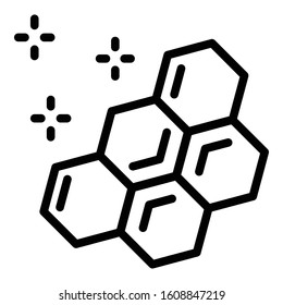 Honey comb icon. Outline honey comb vector icon for web design isolated on white background
