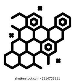 Honey comb icon outline vector. Nectar bee. Flower pollen