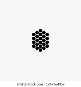 honey comb icon silhouette vector illustration