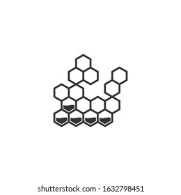 Honey Comb Icon template color editable. Honeycomb bee symbol vector sign isolated for graphic and web design.