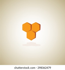 honey comb icon vector