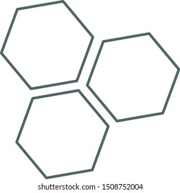 Honey comb icon. Vector illustration